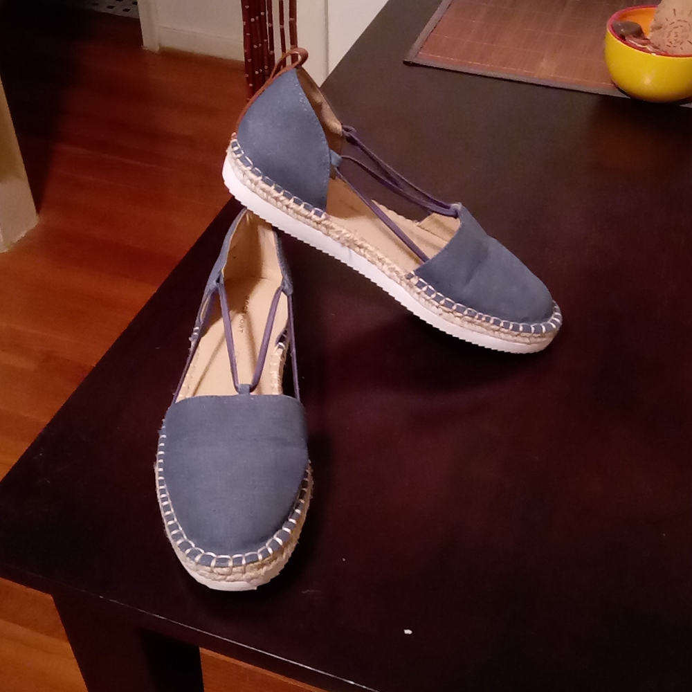 Rockport Womens 10 Denim Blue Espadrilles